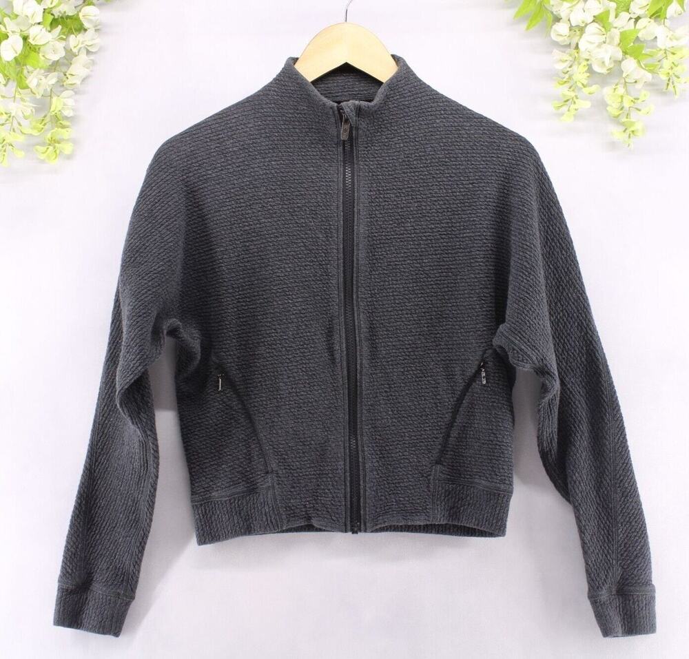 Lululemon Women's Easy Going Jacket Heathered Gray Sz 4 Full Zip